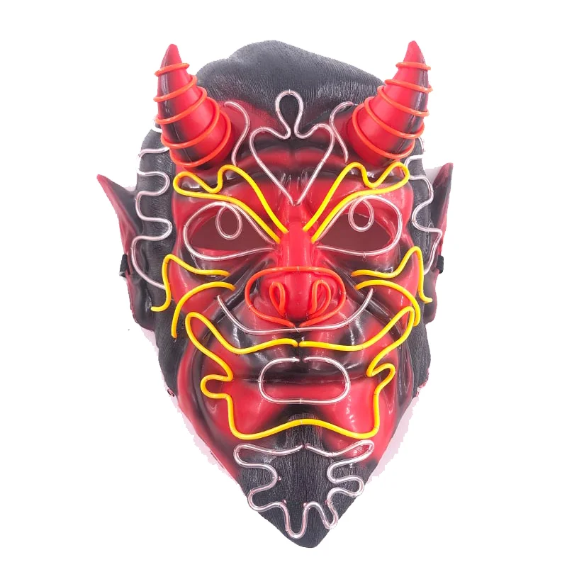 Неосветильник ящаяся светящаяся светодиодная маска для Хэллоуина карнавала