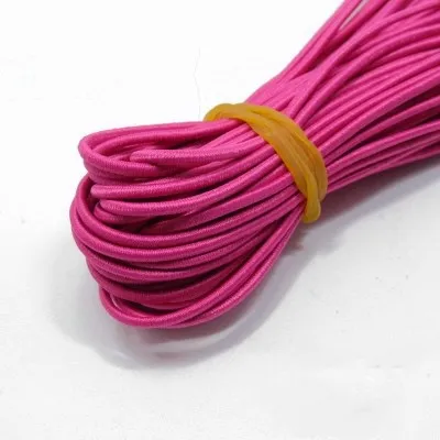Rose red 5meters 2 мм Экологичный круглый резиновый эластичный шнур эластичные ленты Веревка Ювелирные браслеты изготовление одежды бирка DIY аксессуары для рукоделия - Цвет: Rose red 5meters
