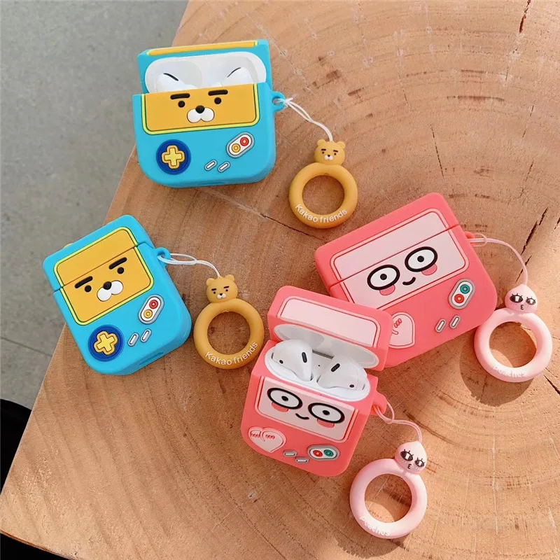 

Чехол для наушников Apple Airpods 1, 2 Pro, 3D, мультяшные рисунки персика, Защитная пленка для наушников,