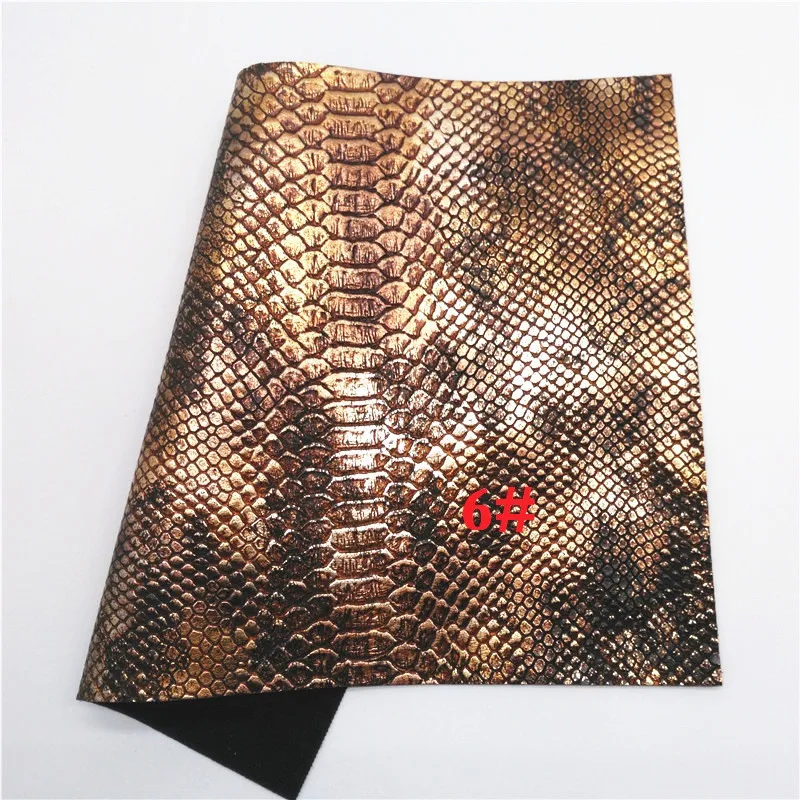 6 Glitterwishcome 21X29 см A4 размер винил для бантов металлическая змеиная кожа, синтетическая искусственная кожа листы для бантов, GM494A - Цвет: 6