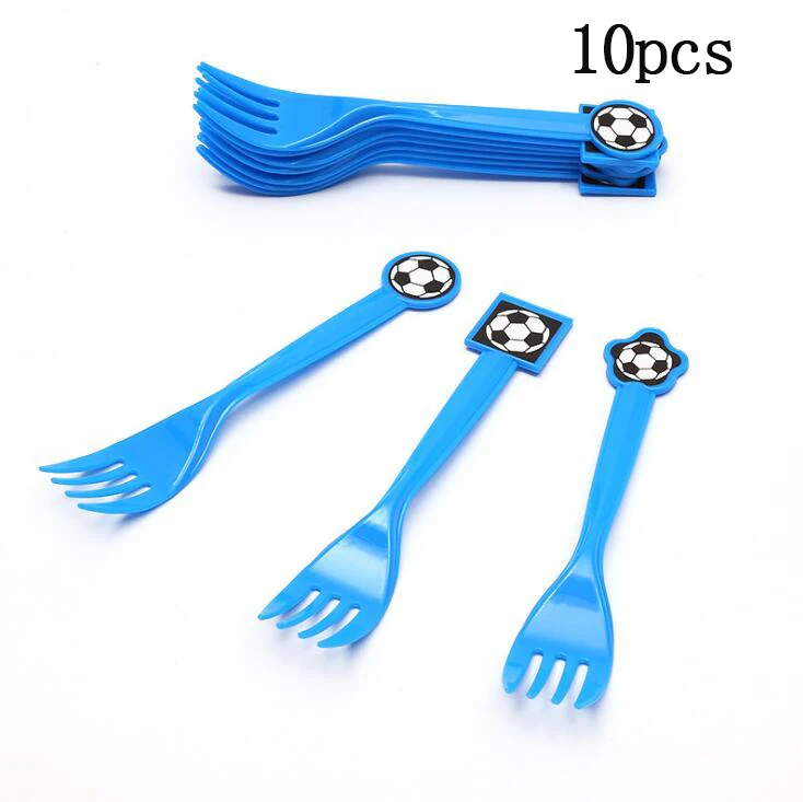 fork 1 компл. Футбольная игра торт Топпер DIY Дети День Рождения вечерние украшения торта Дети кукла игрушка футбол выпечки кекс вечерние принадлежности - Цвет: fork