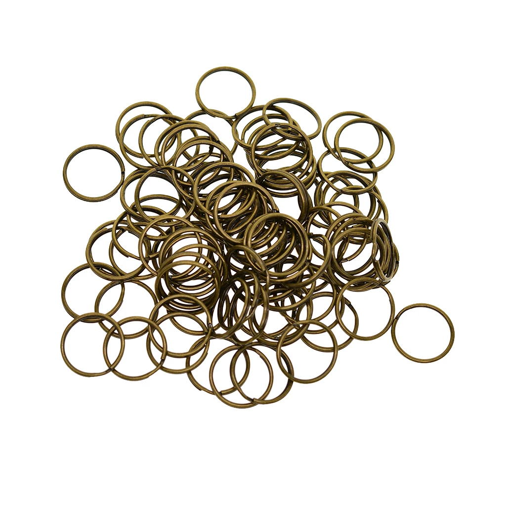

LOT key rings chains split hoop metal loop accessories keyfob keychain 20mm