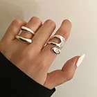 Женское кольцо из серебра 925 пробы, с геометрическим рисунком