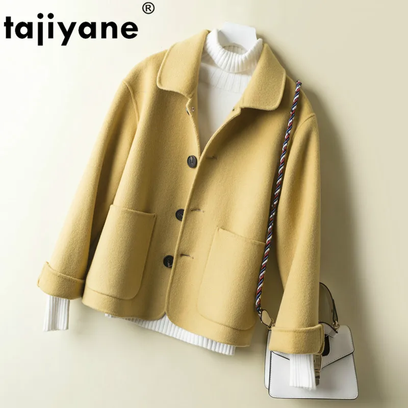 Корейская Повседневная 100% Шерстяное пальто сезон весна осень Элегантная женская