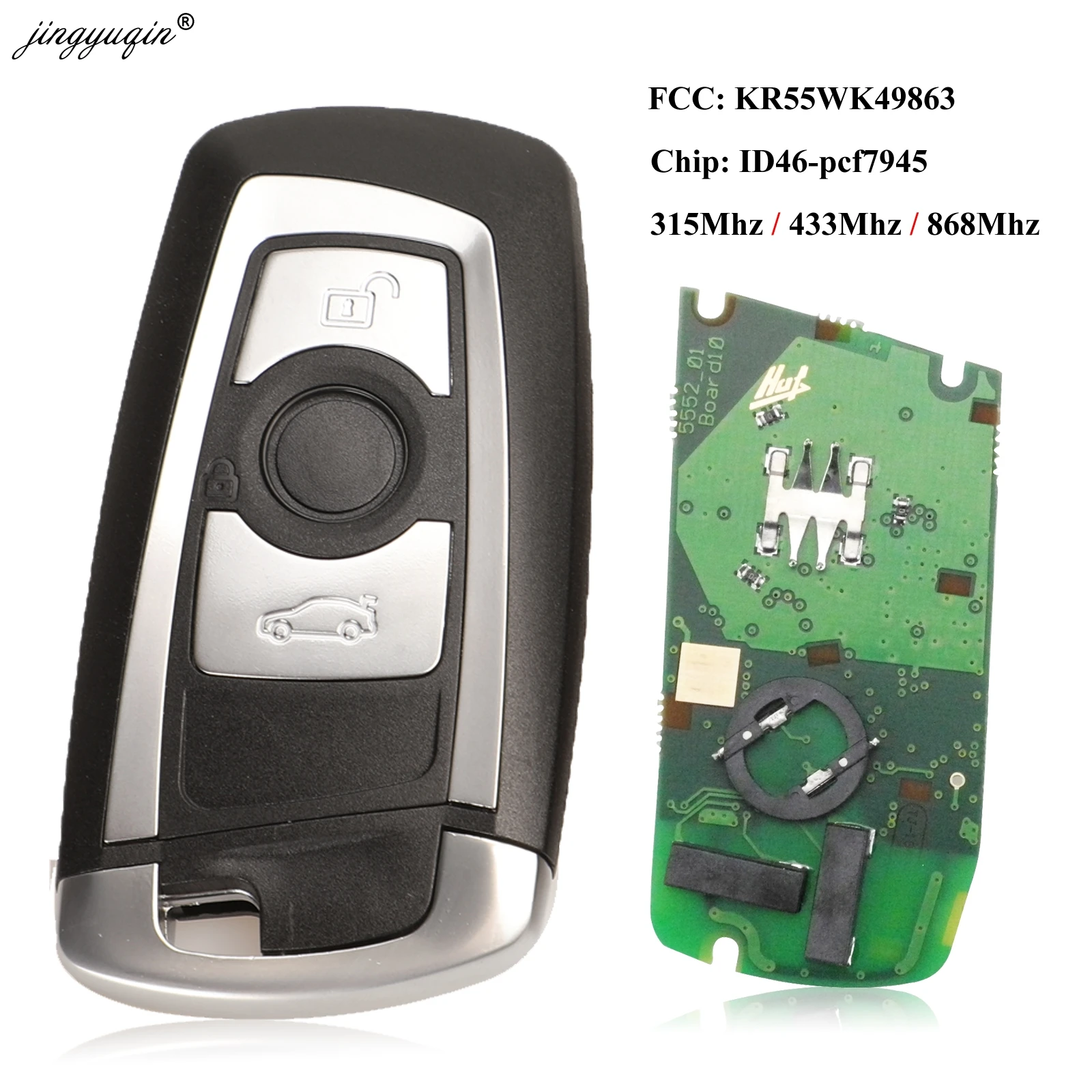 Jingyuqin 315/433/868 МГц CAS4 Смарт дистанционные брелки для ключей Keytless вход BMW 3 5 7 серии 523