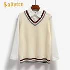 Жилет женский вязаный, демисезонный, с V-образным вырезом, XZ560, 2019