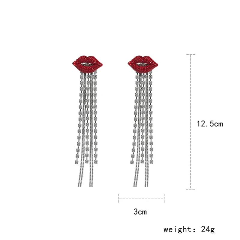 Женские серьги подвески FORSEVEN красные в форме юбки Свадебная