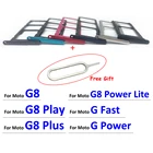 Новый лоток для карты Micro SD SIM, держатель слота, адаптер, запасные части + штифт для Moto G8 Plus Play Power Lite  G Fast Power  G100  G60S