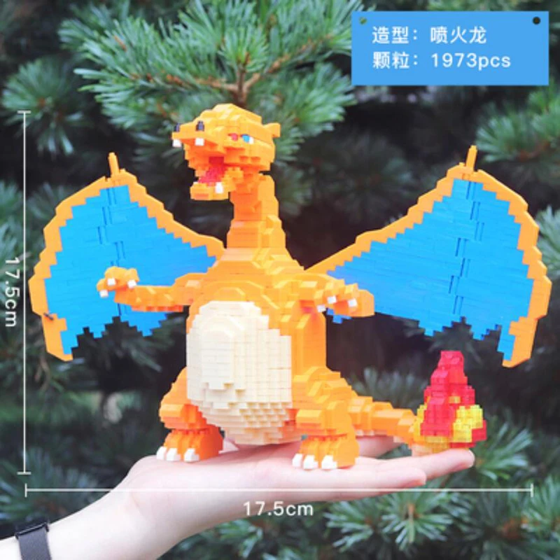 Чакра 6608 Charizard Dragon 3D модель 2080 шт. маленькие мини алмазные блоки кирпичи игрушки