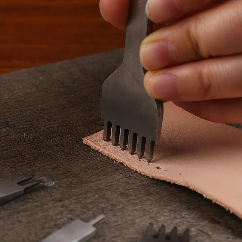 LMDZ Leather Lacing Stitching Chisel Set U V Shaped Groover Skiving Edge Beveler with Large Eye Sewing Needles Tool | Дом и сад