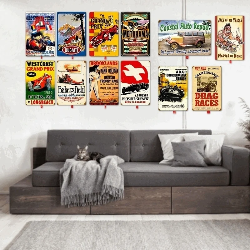 Жестяная настенная вывеска необычный креативный дизайн Настенная картина для