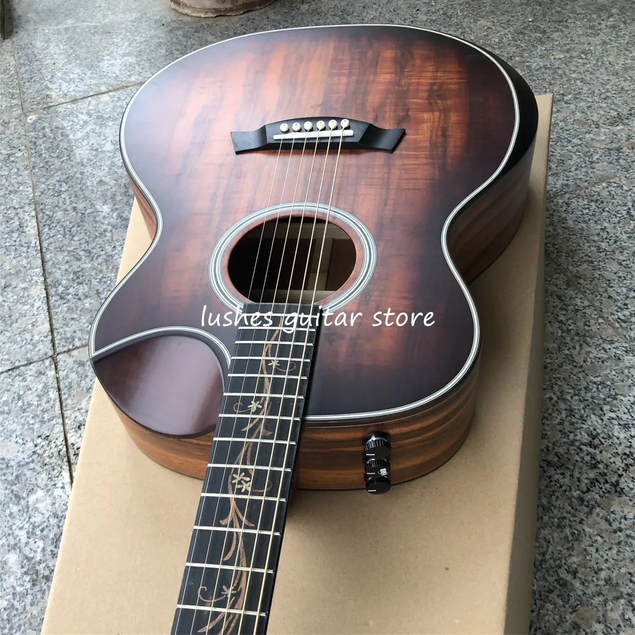 

KOA wood Cutaway K24ce acoustic guitar,Factory Custom Chaylor 41 inches,matt finished. K24 electric Guitar,Free shipping