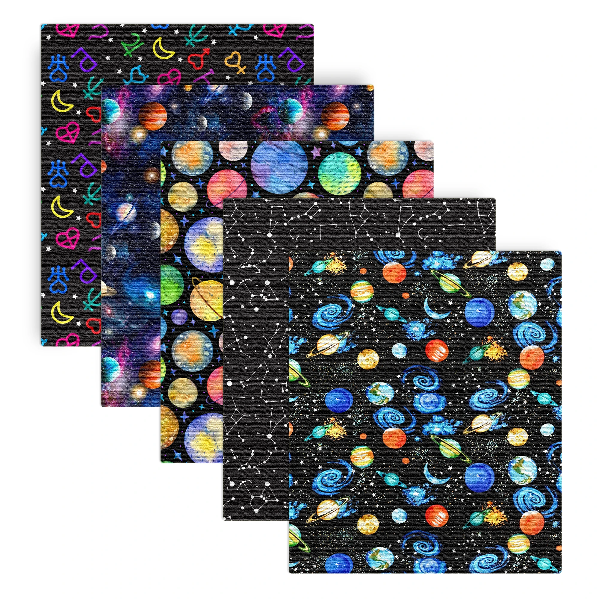 

50*145cm Solar System Polyester Cotton Fabric Set Tissue Sewing Quilting Fabrics Needlework Material DIY Handmade,1Yc15330