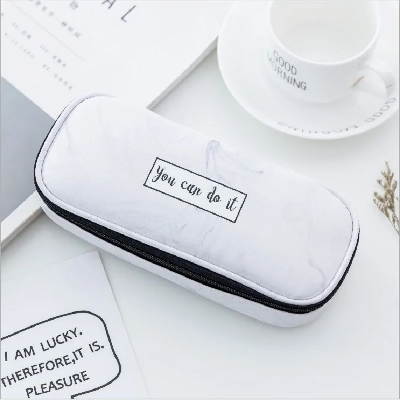 Школьные принадлежности Детские Многофункциональные marbling PU пенал креативные