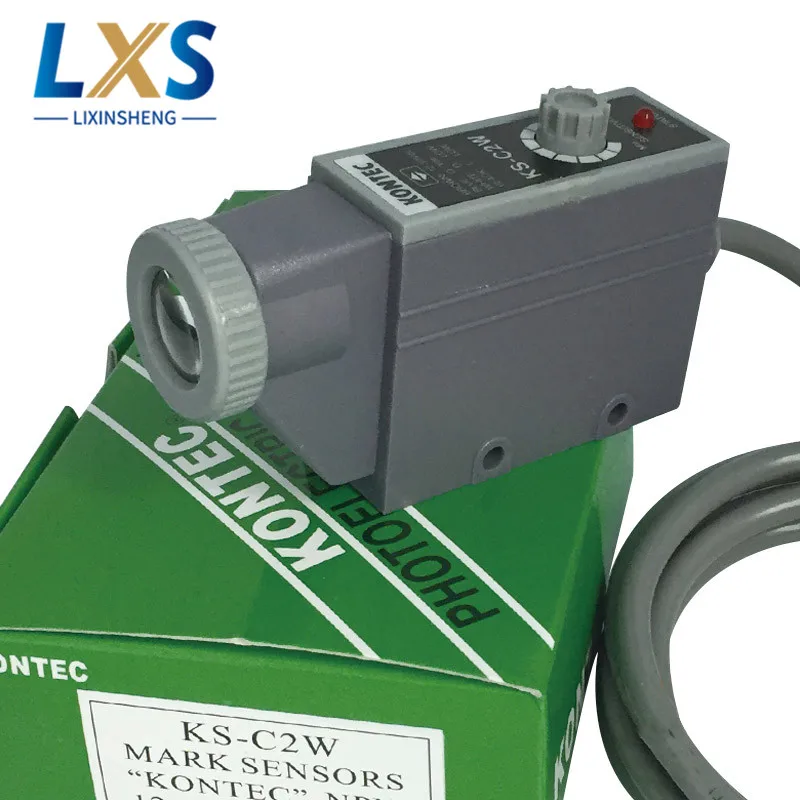 Фото Тайваньский фотоэлектрический датчик Kontec KS-C2W 10-30 В постоянного тока с белым светом, электронный фотоэлектрический глаз для гравитационной печатной машины №4