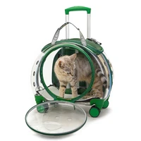 pet stroller for cat dog trolley case outdoor breathable transparent backpack kitten travel carry cart puppy bag dog stroller