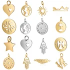 5 шт.лот diy Пальма ананас кулон из нержавеющей стали оптовая продажа солнце карта мира гороскоп ювелирные изделия браслет соединитель подвески