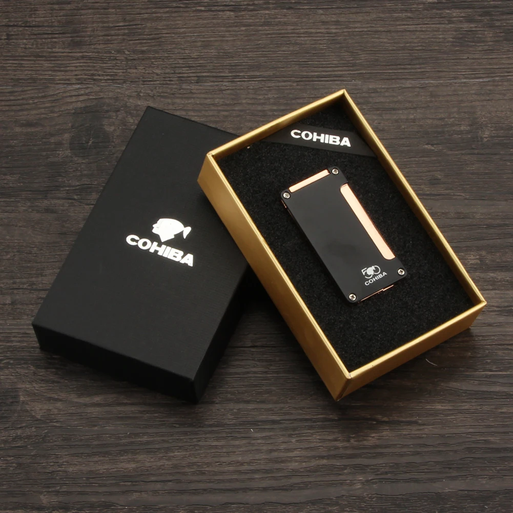 COHIBA 1 струйная Зажигалка для сигар ветрозащитная Роскошная фонарь Галка