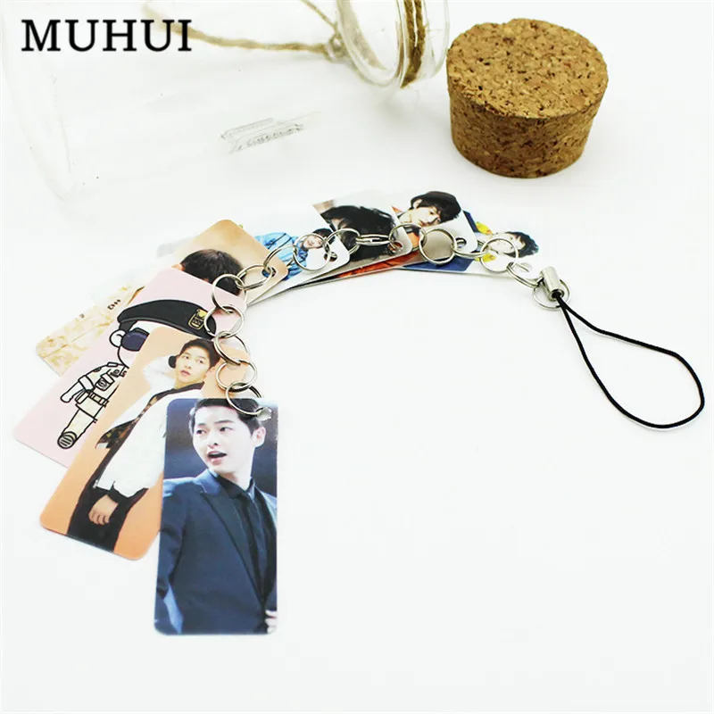 Брелок для ключей Kpop в виде фото брелок из ПВХ 8 шт. Женские аксессуары сумок