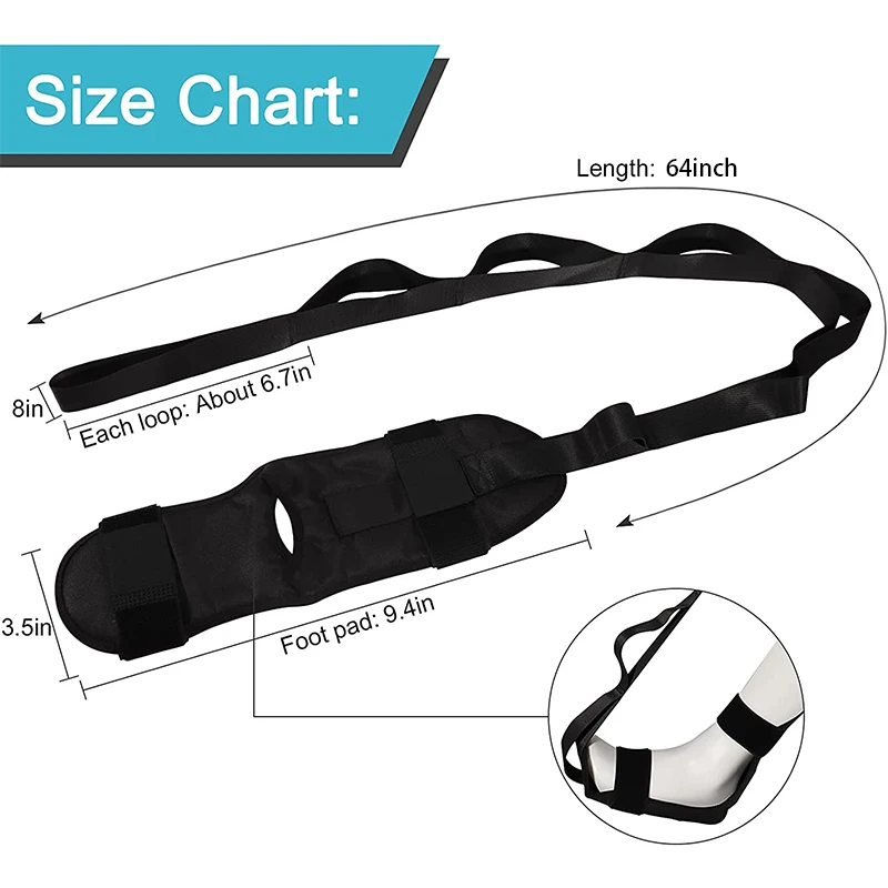 Эластичный растягивающийся ремень для йоги балета танцев гимнастики тренажер