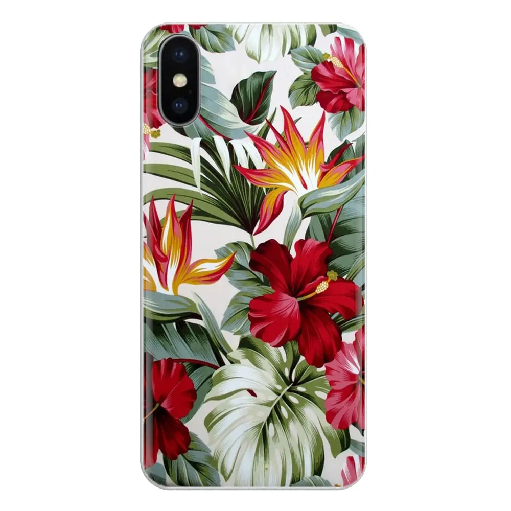 Тропические листья цветок мята перо для iPod Touch Apple iPhone 11 Pro 4 4S 5 5S SE 5C 6 6S 7 8 X XR XS Plus Max