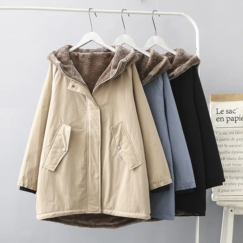 Куртка женская хлопковая в стиле оверсайз модная утепленная непродуваемая