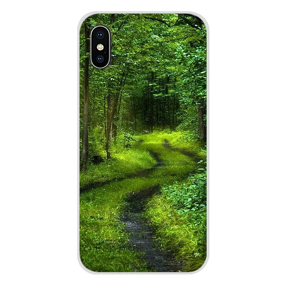 Силиконовый чехол для Huawei G7 G8 P7 P8 P9 P10 P20 P30 Lite Mini Pro P Smart Plus 2017 2018 2019 зеленый лес