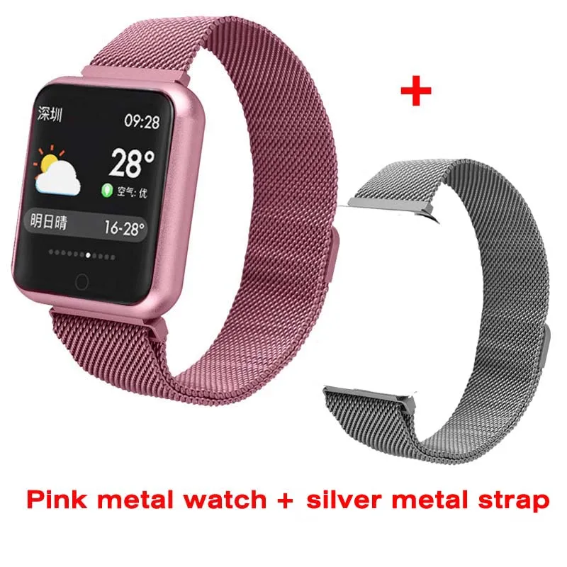 metal add metal Greentiger P68, умный Браслет, мульти-спортивный браслет, IP68, водонепроницаемый фитнес-трекер, Смарт-часы для мужчин и женщин - Цвет: metal add metal