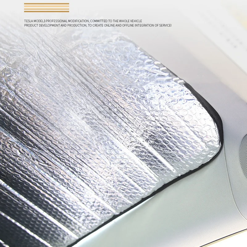 

3PCS Windshield Sunshade, for Tesla Model 3 2017-2021 Roof Sun Protection Cover Foldable Anti UV Ray Reflector Sun Visor