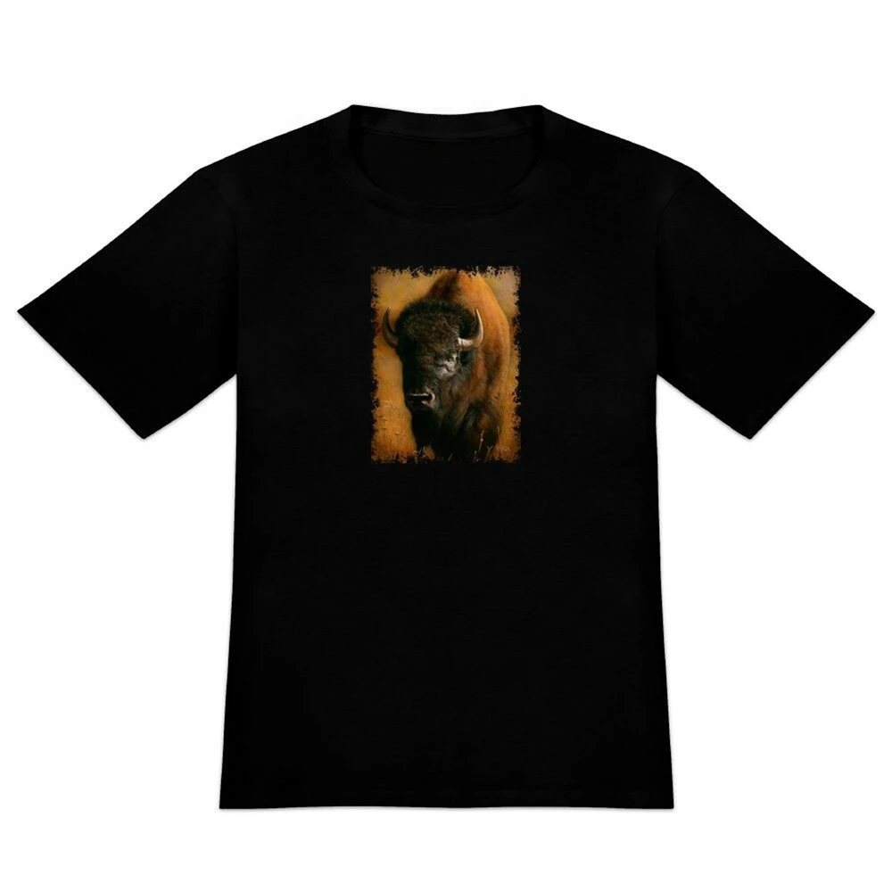 Bison Buffalo On The Praire полевой мужской новинка футболка подростковый Поп Топ