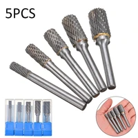 5pcs 14 tungsten carbide rotary burr cutter set for rotary tools file milling cutter engraving bit for woodworking metal