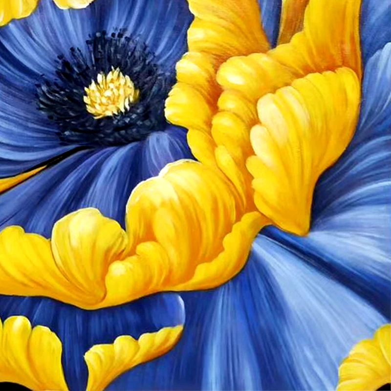 KOWELL 100% расписанную абстрактная картина маслом с цветком на живопись холсте