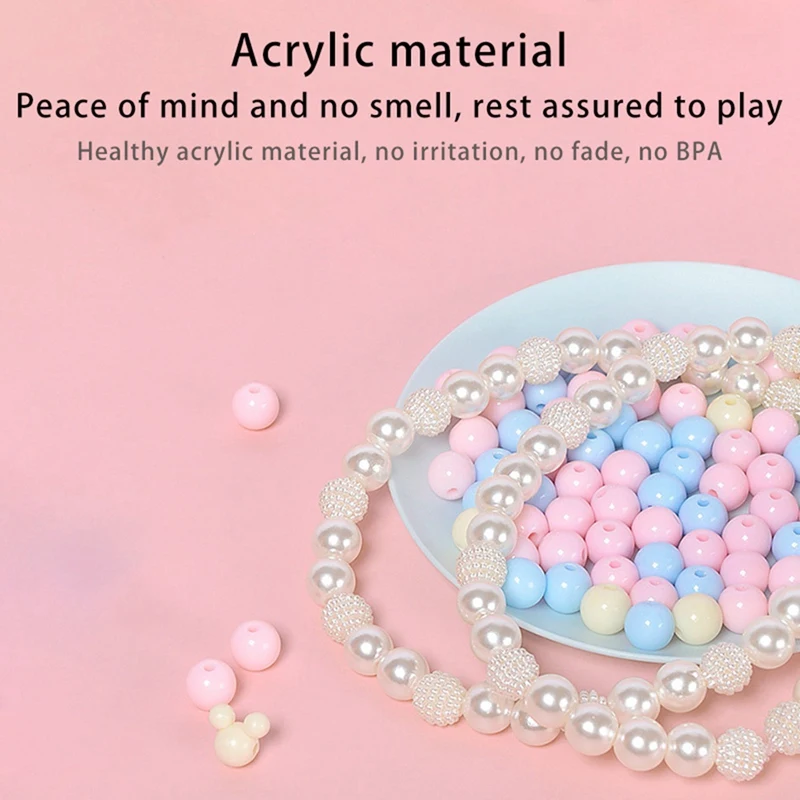 

Children's Beaded Toy Diy Handmade Girl Hand-Wound Beads to Wear Necklace Bracelet Puzzle Set