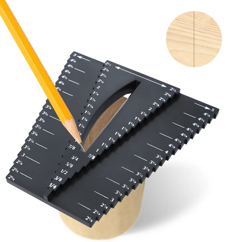 Деревообрабатывающий трафарет для бровей 1/8 &quot 5&quot Центр квадратный центр scribe