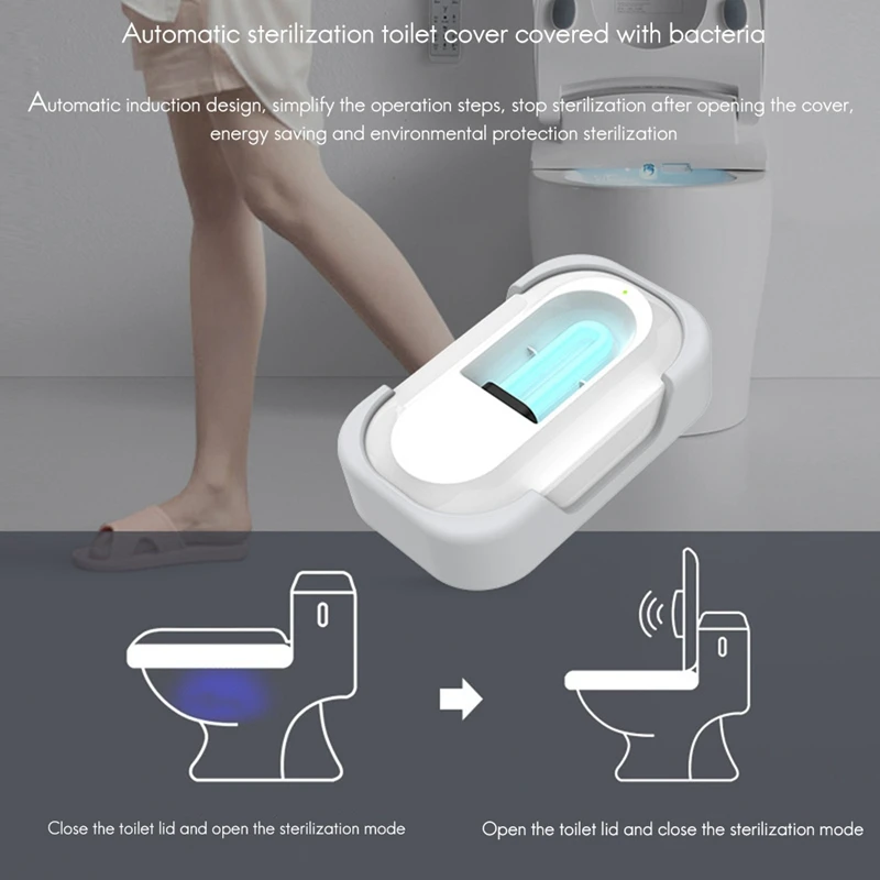 

UV Light Disinfection & Disinfectionr Adhesive Attachment Portable UV-C Cleaner for Home,Toilet, Car, Travel