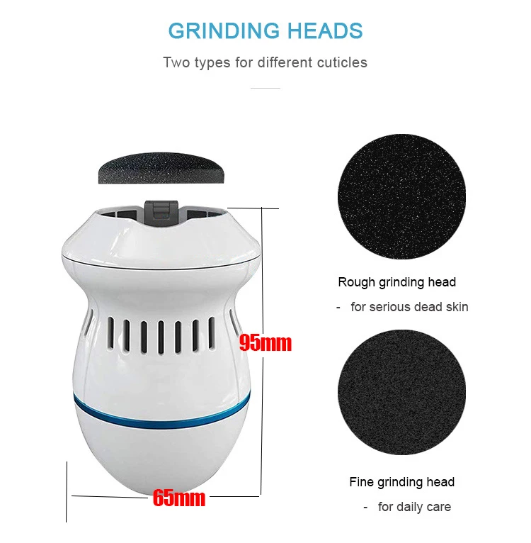 Electric Foot File Vacuum Callus Remover Pedicure Tools Dead Skin Files USB Rechargeable Care Tool | Красота и здоровье