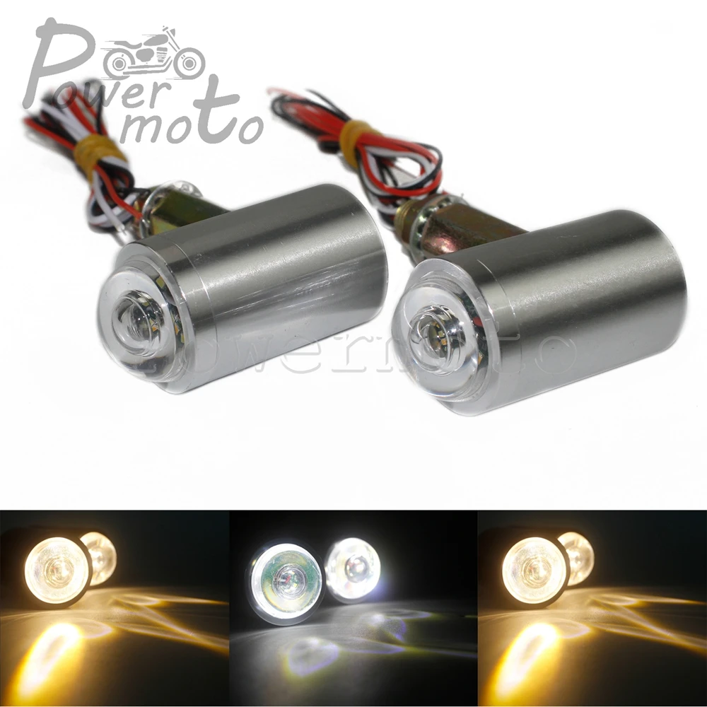 

Универсальный светодиодный индикатор поворота для мотоцикла, серебристый, под заказ, 2 в 1, ходовые огни с болтом 10 мм для Harley Sportser Dyna