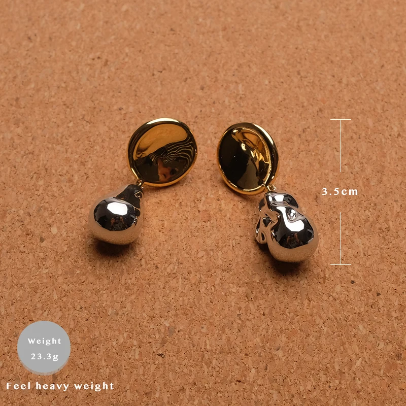 Модные простые металлические серьги Amorita boutique Round design|Серьги-подвески| |