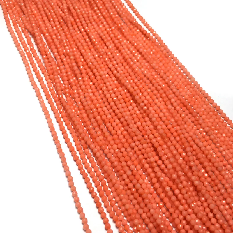 Бусины кораллового цвета из натурального камня для ювелирных изделий новые
