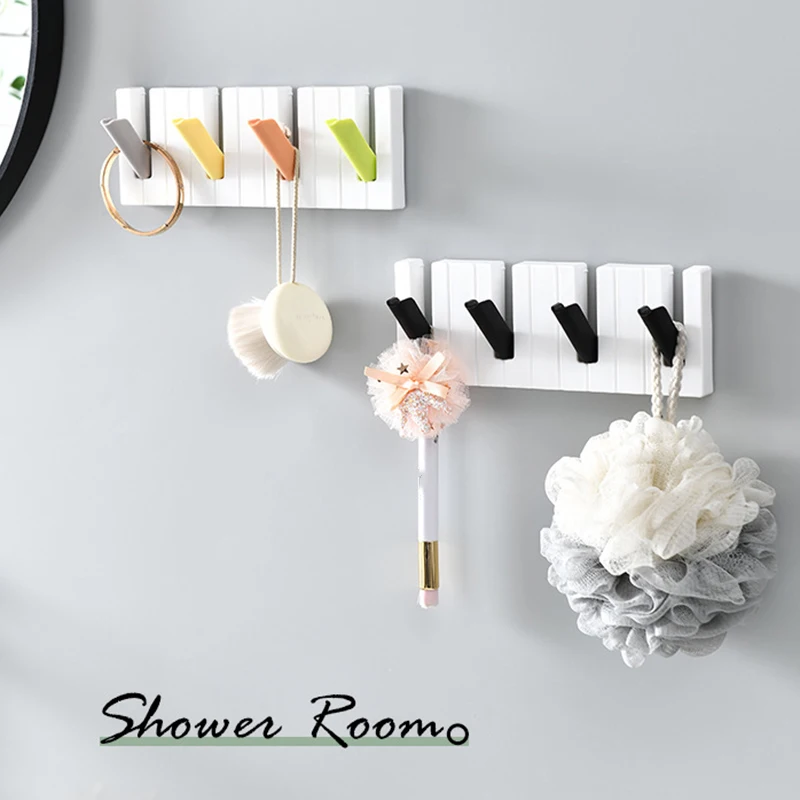 

Piano Keys Hook Hanger Wall Mounted Coat Hanger Creative Wall Decoration For Home Living Room Bedroom Decorative Hooks