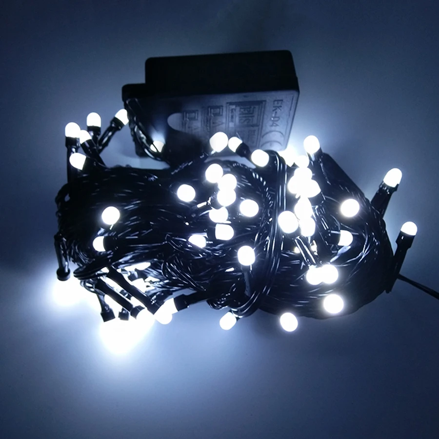 10M 80 LED Fairy String Lights Black Wire Christmas Tree Garland Light Wedding Party Waterproof Curtain | Лампы и освещение