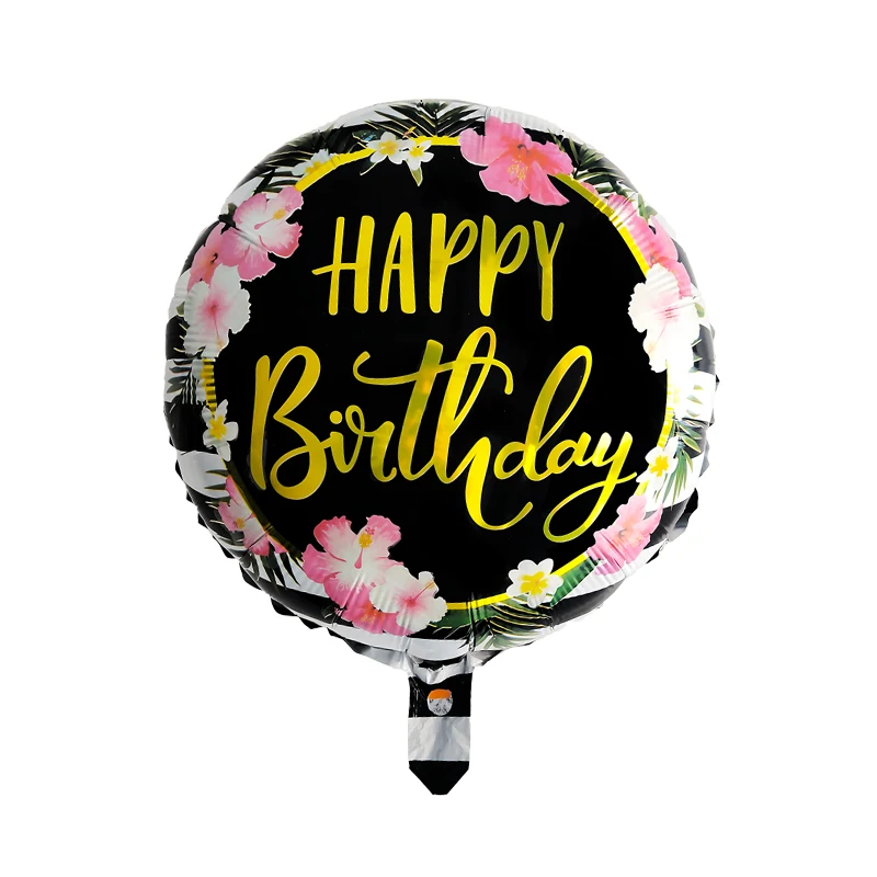 

High Quality Happy Birthday 18'' Celebration Round Foil Helium Balloon For Children's Birthday Party Balloon Kids Toys Air Globs