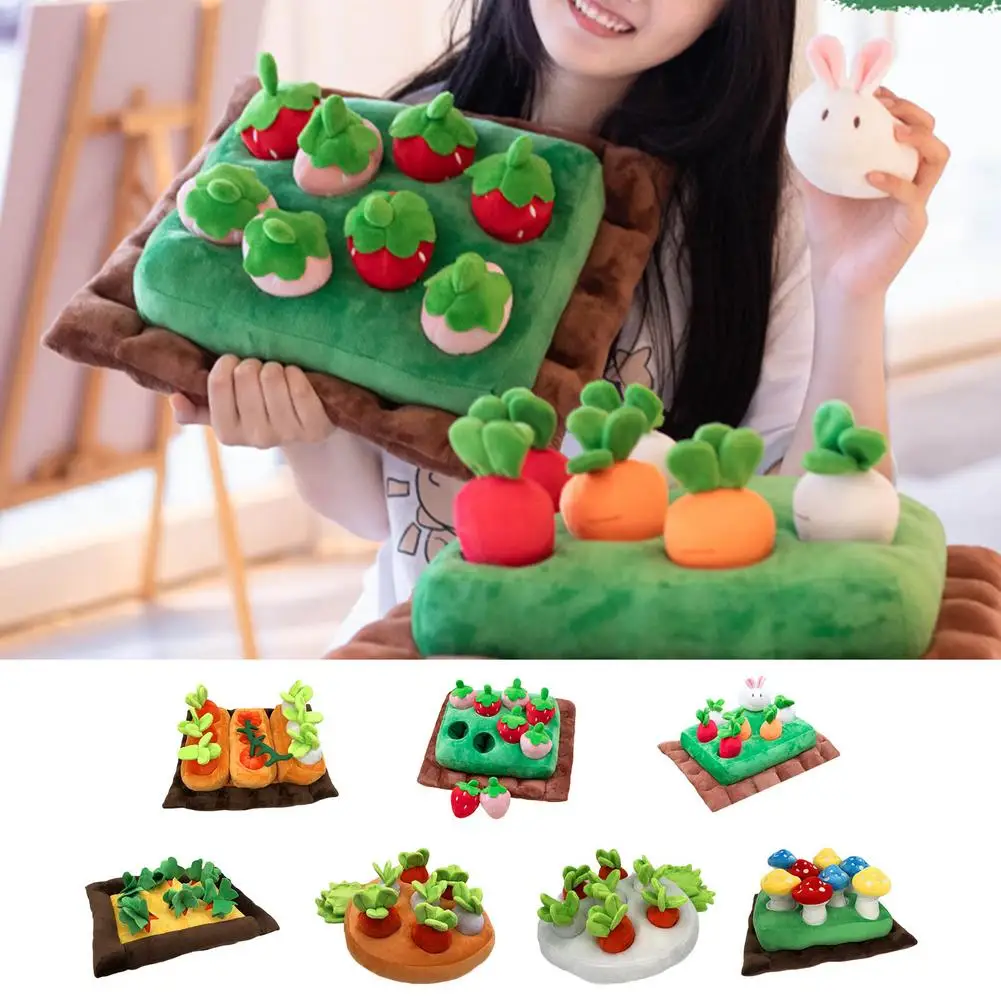 

Mushroom Picking Game Baby Educational Toys Pick Off 8pcs Mushrooms Carrots In Glass Floor Creative Stuffed Toys For Kids