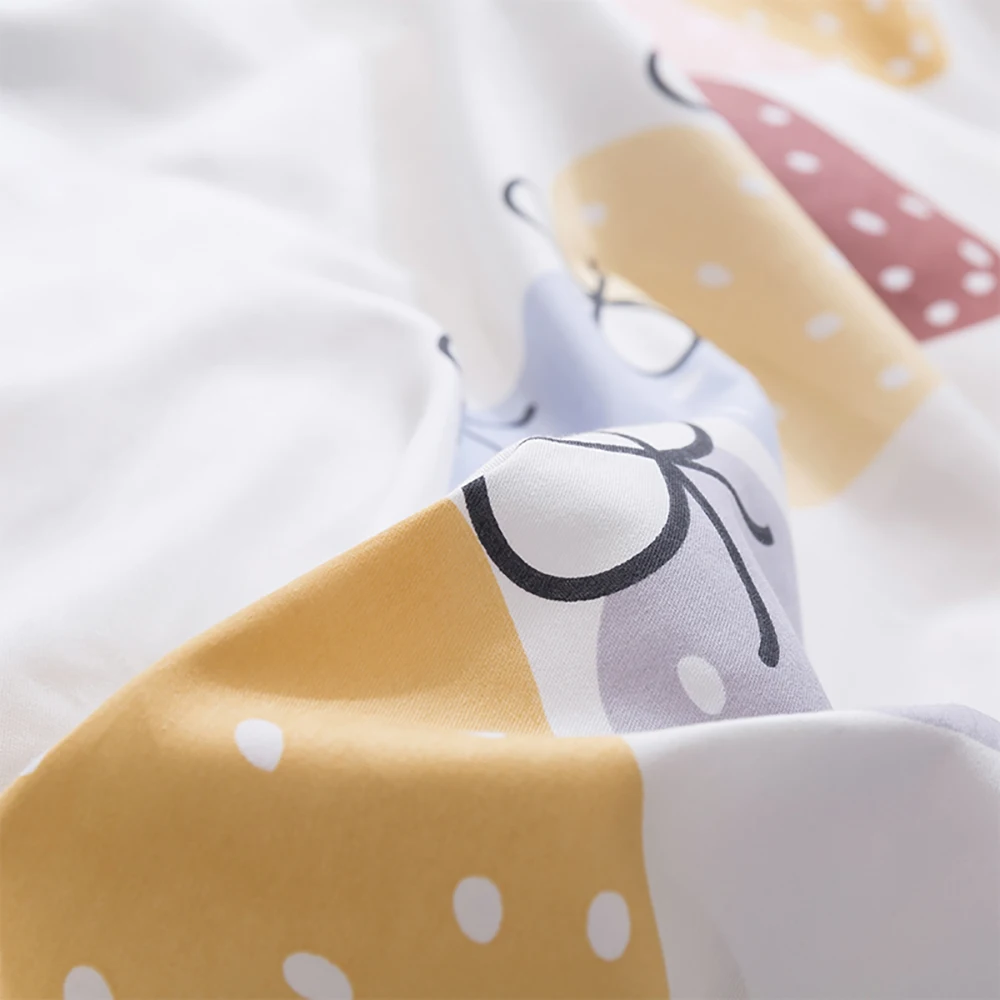 

High Quality 100% Cotton Bedding Set Duvet Cover Bed Sheet Pillowcases Queen Size No Fade Comforter Cover Set