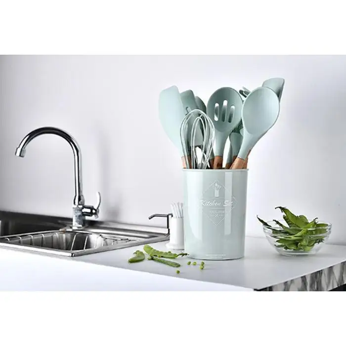 Набор посуды прочный практичный термостойкий силиконовый кухонный инструмент