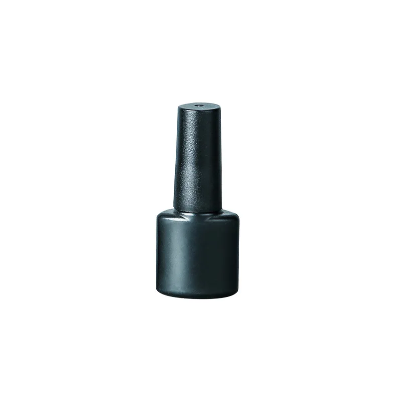 

10ml 5mlBlack Empty Nail Polish Bottle Black Glass With Agitator Mixing Balls Nail polish Sub Bottling With Lid Brush Containers
