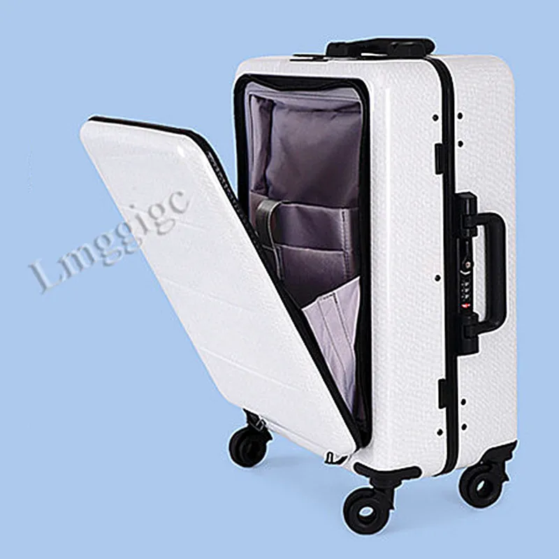 

18" 20" inch Cabin whell Suitcase Aluminum frame Box 22" 24" inch rolling Luggage Bag fashion new Travel Trolley Case