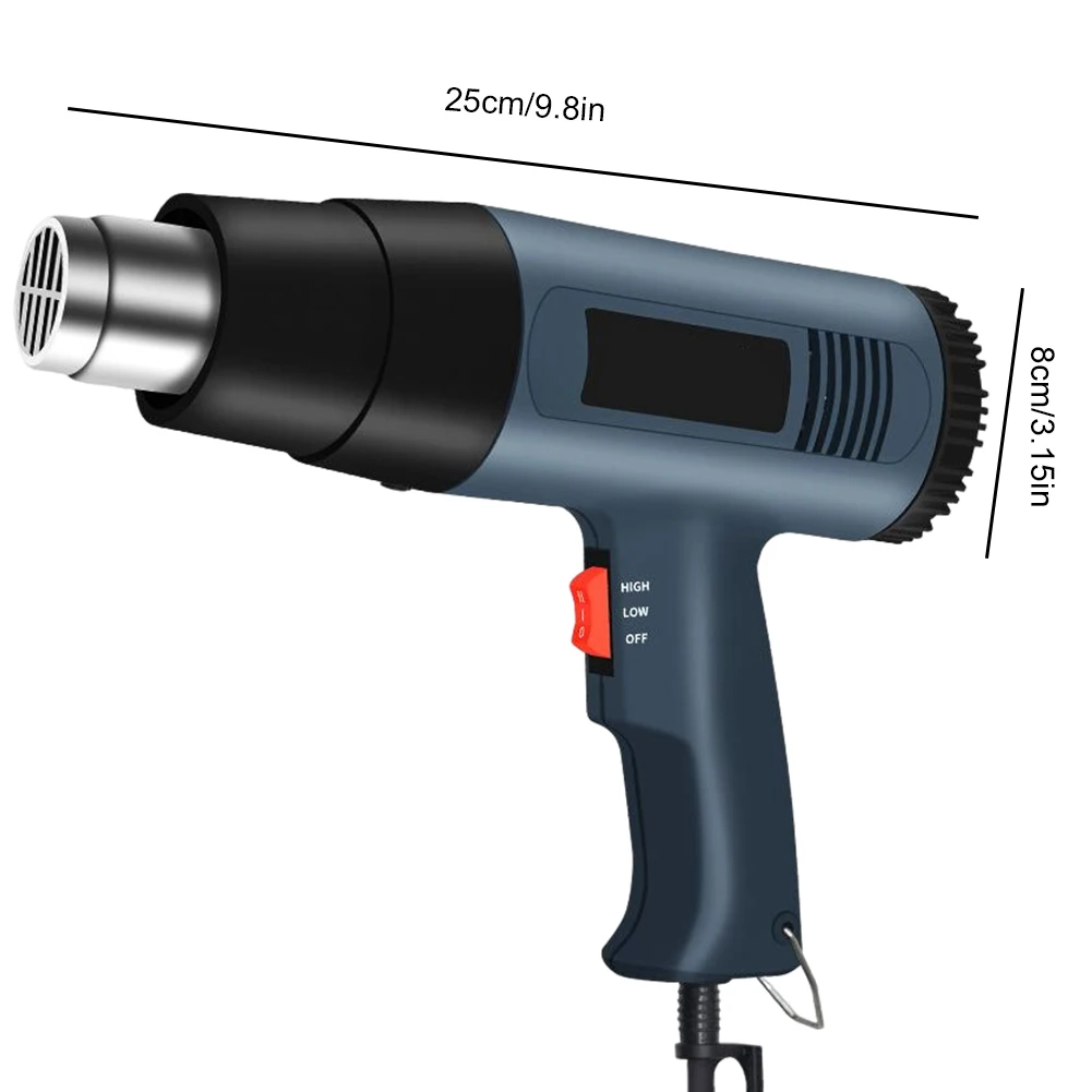 

Electric Hot Air Tool 866A 2000W Variable Temperature LCD Display Heat Machine Heating Handheld Power Hot Air Gun UK/US/EU Plug