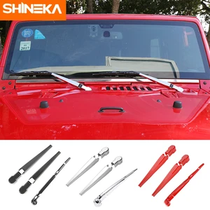 Стеклоочистители SHINEKA для переднего и заднего лобового стекла, комплект декоративных крышек для лобового стекла, внешние аксессуары для Jeep Wrangler JK 2007-2017