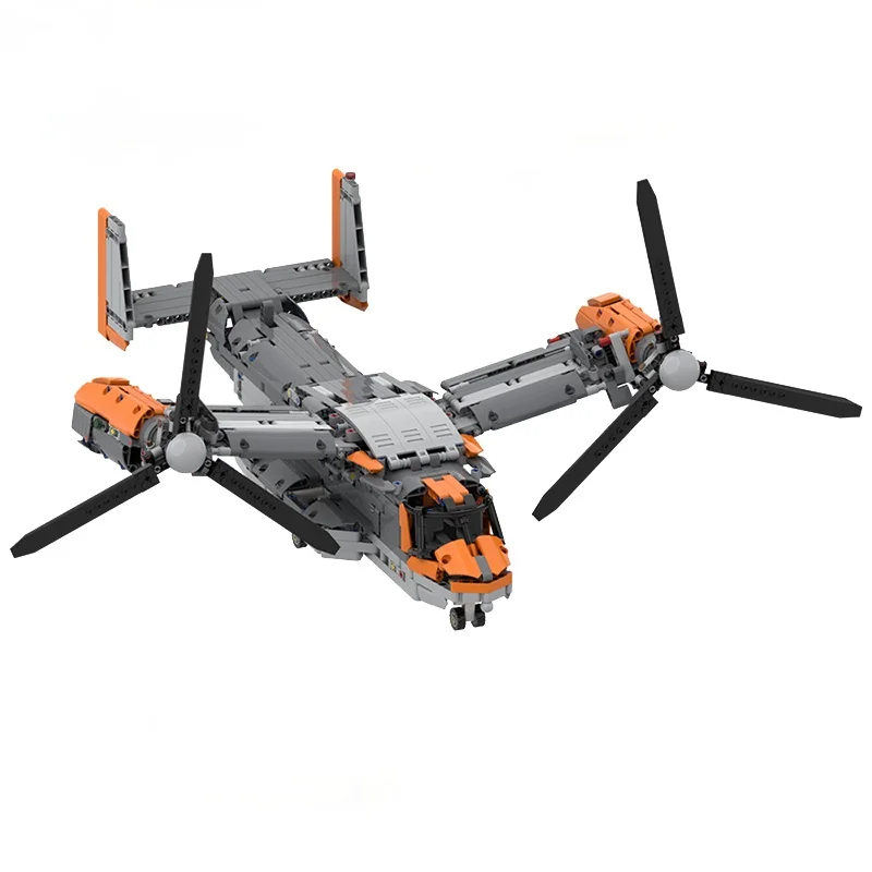 Конструктор MOC Детский развивающий с мотором модель самолета вертолет самолёт